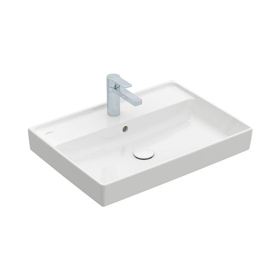 Villeroy & Boch Waschbecken Collaro 650x470mm Rechteck ohne Überlauf Weiß Alpin CeramicPlus