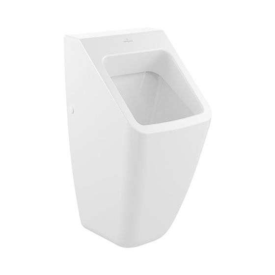 Villeroy & Boch Absaug-Urinal Architectura 355x325x680mm rechteckig mit Zielobjekt, Zulauf verdeckt, Weiß Alpin