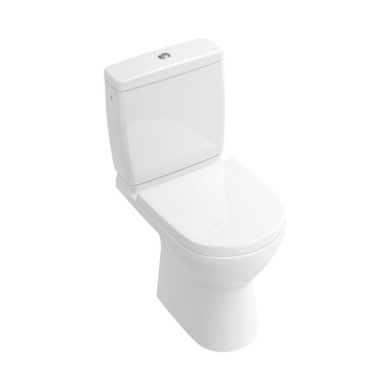 Villeroy & Boch Tiefspül-WC Kombi O.novo 360x605x400mm Oval bodenstehend Abgang waagerecht Direct-Flush, Weiß Alpin