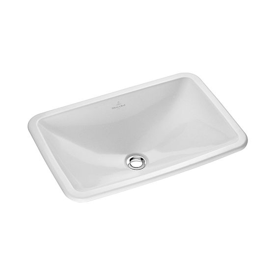 Villeroy & Boch Einbauwaschbecken Loop & Friends 600x405mm rechteckig mit Überlauf Weiß Alpin CeramicPlus