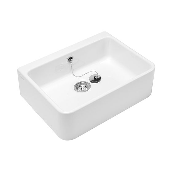 Villeroy & Boch Spülbecken O.novo 595x500mm Rechteck mit Überlauf Weiß Alpin