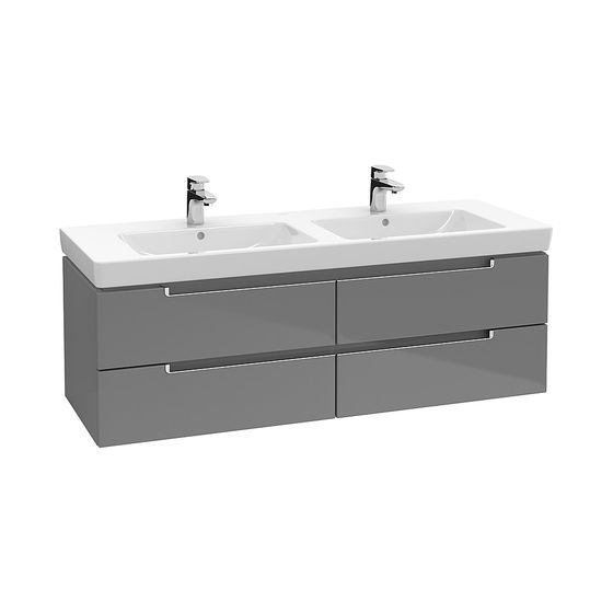 Villeroy & Boch Waschtischunterschrank Subway 2.0 A6990 1287x520x449mm 4 Auszüge, Waschtisch mittig, Glossy Grey