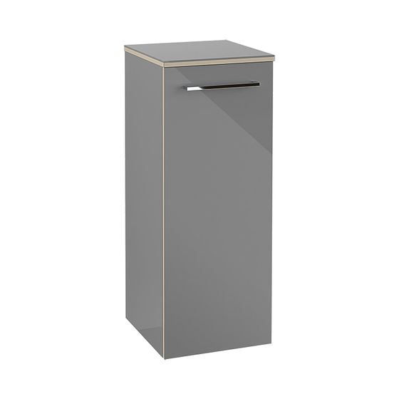 Villeroy & Boch Seitenschrank Avento 350x890x373mm 1 Tür Anschlag links, Crystal Grey