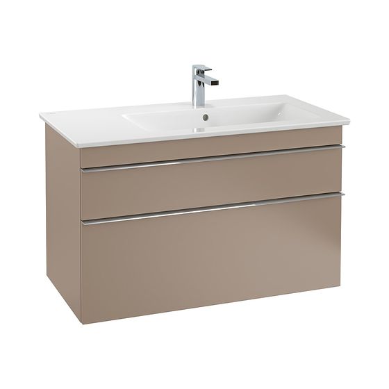 Villeroy & Boch Waschtischunterschrank Venticello 953x590x502mm 2 Auszüge, Nordic Oak, Griff: White, Becken rechts