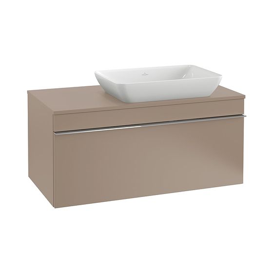 Villeroy & Boch Waschtischunterschrank Venticello 01 957x436x502mm 1 Auszug, Waschbecken rechts, Truffle Grey