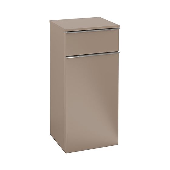 Villeroy & Boch Seitenschrank Venticello 01 404x866x372mm 1 Tür, 1 Schublade, Anschlag links, Truffle Grey