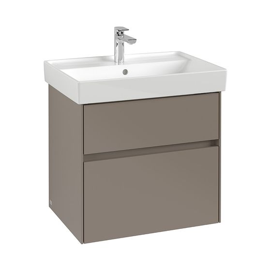 Villeroy & Boch Waschtischunterschrank Collaro B0 604x546x444mm mit Beleuchtung, 2 Auszüge, Waschtisch mittig, White Wood