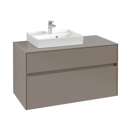 Villeroy & Boch Waschtischunterschrank Collaro C014 1000x548x500mm 2 Auszüge, Waschbecken links, Kansas Oak