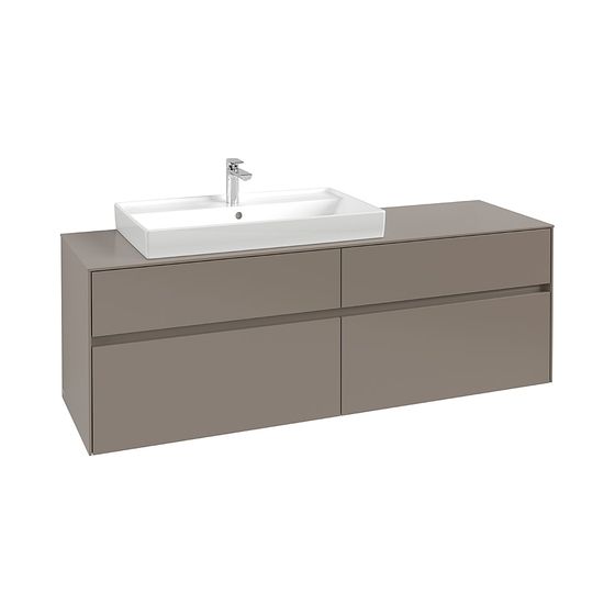 Villeroy & Boch Waschtischunterschrank Collaro C026 1600x548x500mm 4 Auszüge, Waschbecken links, Kansas Oak