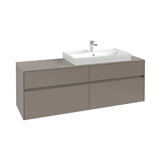 Villeroy & Boch Waschtischunterschrank Collaro C027 1600x548x500mm 4 Auszüge, Waschbecken rechts, Kansas Oak