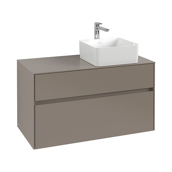 Villeroy & Boch Waschtischunterschrank Collaro C040 1000x548x500mm 2 Auszüge, Waschbecken rechts, Arizona Oak