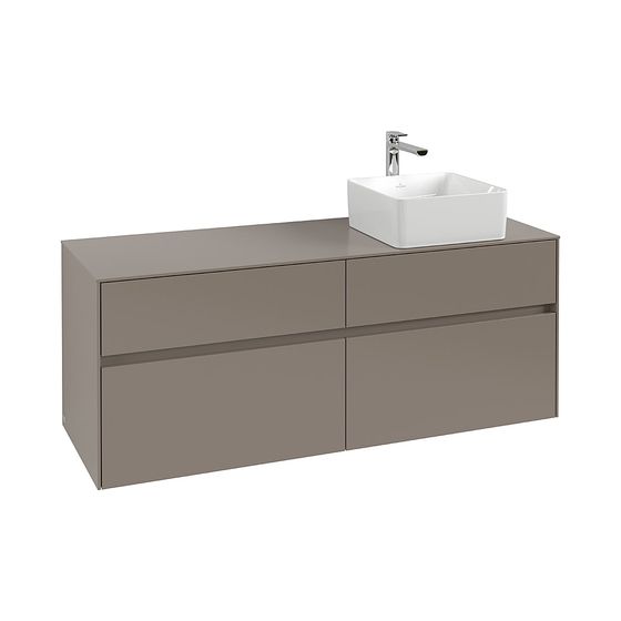 Villeroy & Boch Waschtischunterschrank Collaro C047 1400x548x500mm 4 Auszüge, Waschbecken rechts, Nordic Oak