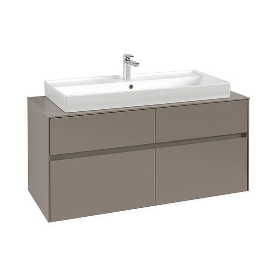 Villeroy & Boch Waschtischunterschrank Collaro C09100 1200x548x500mm 2 Auszüge, Waschtisch mittig, Soft Grey