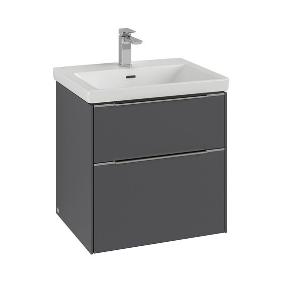 Villeroy & Boch Waschtischunterschrank Subway 3.0 L2 572x576x462mm mit Beleuchtung 2 Auszüge Waschtisch mittig, Marine Blue