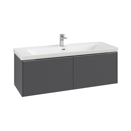 Villeroy & Boch Waschtischunterschrank Subway 3.0 C601L0 1272x429x462mm mit Beleuchtung, 2 Auszüge, Waschtisch mittig, Taupe