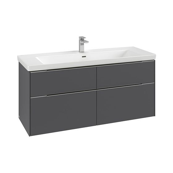 Villeroy & Boch Waschtischunterschrank Subway 3.0 C602L0 1272x576x462mm m. Beleuchtung 4 Auszüge Waschtisch mittig, Stone Oak