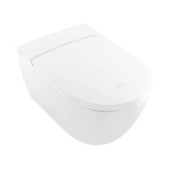 Villeroy & Boch Dusch-WC spülrandlos ViClean-I100595x385x400mm Oval Weiß Alpin CeramicPlus