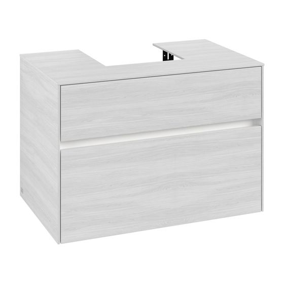 Villeroy & Boch Waschtischunterschrank Collaro C093B0 800x548x500mm mit Beleuchtung White Wood