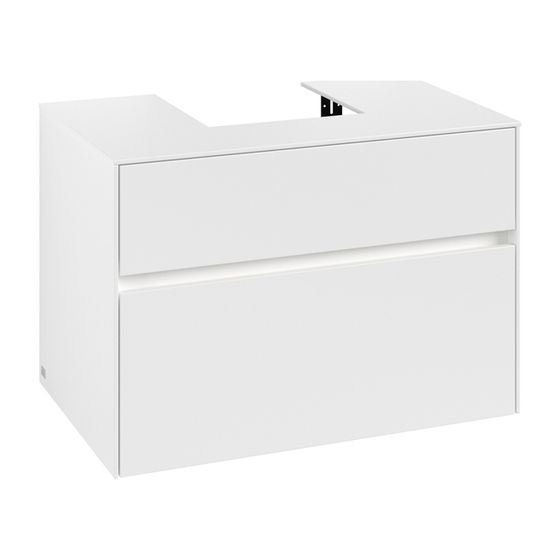 Villeroy & Boch Waschtischunterschrank Collaro C093B0 800x548x500mm mit Beleuchtung White Matt