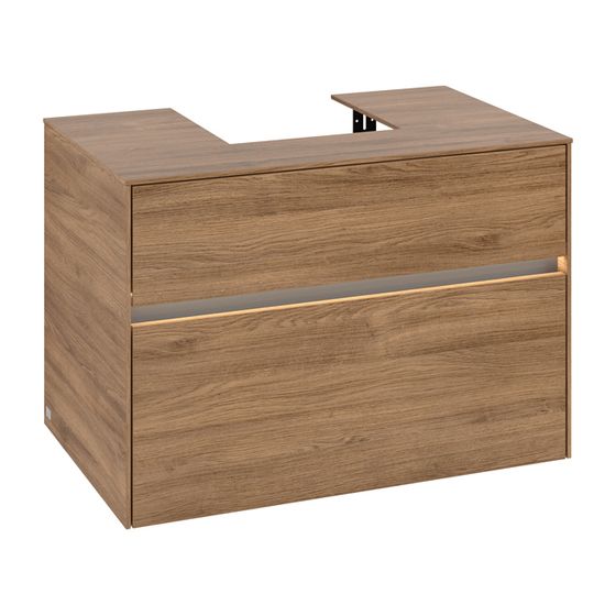 Villeroy & Boch Waschtischunterschrank Collaro C093B0 800x548x500mm mit Beleuchtung Kansas Oak