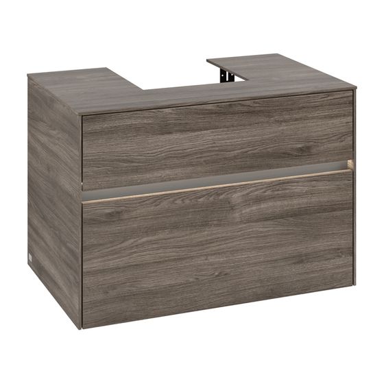 Villeroy & Boch Waschtischunterschrank Collaro C093B0 800x548x500mm mit Beleuchtung Stone Oak