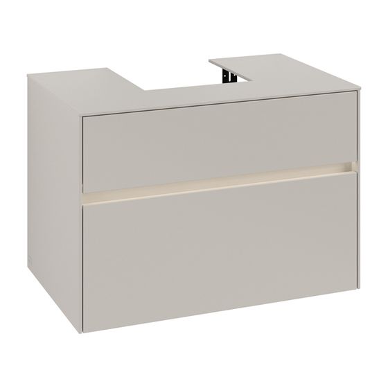 Villeroy & Boch Waschtischunterschrank Collaro C093B0 800x548x500mm mit Beleuchtung Soft Grey