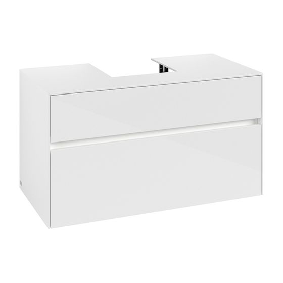 Villeroy & Boch Waschtischunterschrank Collaro C094B0 1000x548x500mm mit Beleuchtung Glossy White