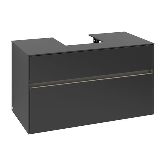 Villeroy & Boch Waschtischunterschrank Collaro C094B0 1000x548x500mm mit Beleuchtung Black Matt Lacquer