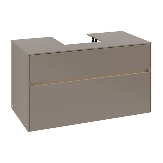 Villeroy & Boch Waschtischunterschrank Collaro C094B0 1000x548x500mm mit Beleuchtung Truffle Grey