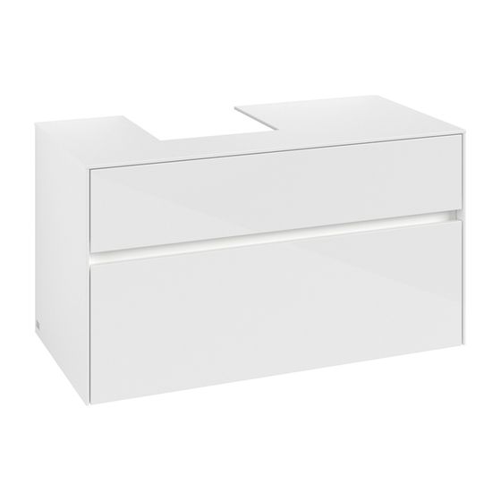 Villeroy & Boch Waschtischunterschrank Collaro C095B0 1000x548x500mm mit Beleuchtung Glossy White