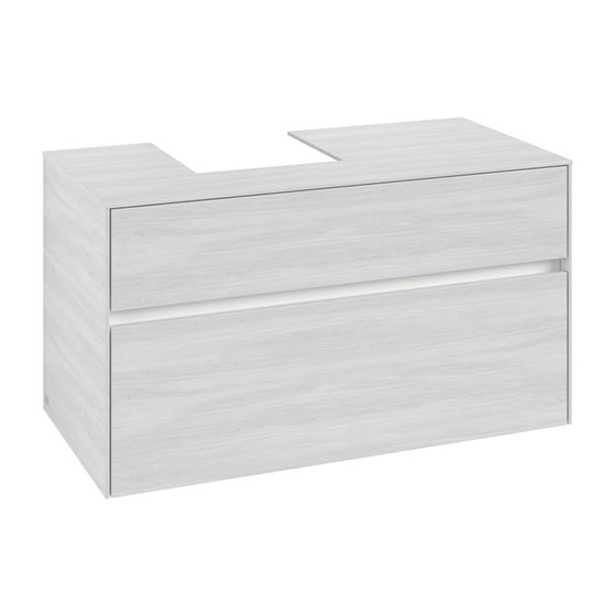 Villeroy & Boch Waschtischunterschrank Collaro C095B0 1000x548x500mm mit Beleuchtung White Wood