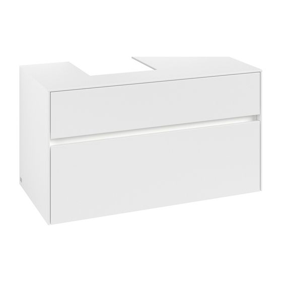 Villeroy & Boch Waschtischunterschrank Collaro C095B0 1000x548x500mm mit Beleuchtung White Matt