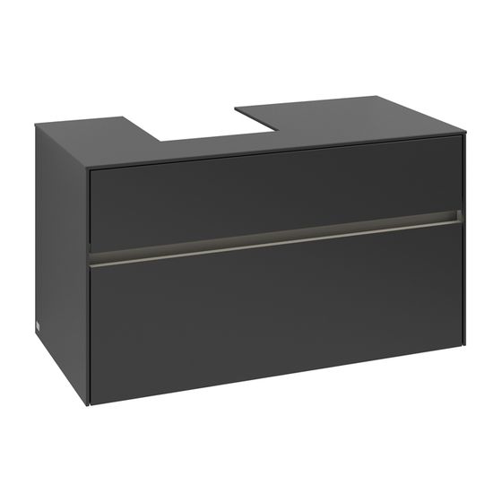 Villeroy & Boch Waschtischunterschrank Collaro C095B0 1000x548x500mm mit Beleuchtung Black Matt Lacquer