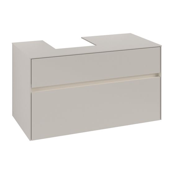 Villeroy & Boch Waschtischunterschrank Collaro C095B0 1000x548x500mm mit Beleuchtung Soft Grey