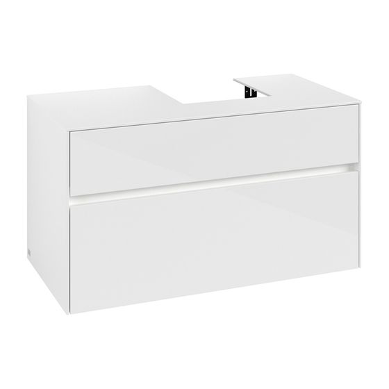 Villeroy & Boch Waschtischunterschrank Collaro C096B0 1000x548x500mm mit Beleuchtung Glossy White