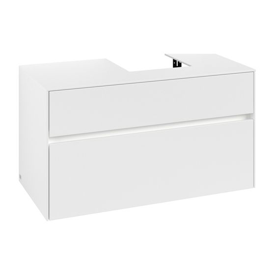 Villeroy & Boch Waschtischunterschrank Collaro C096B0 1000x548x500mm mit Beleuchtung White Matt