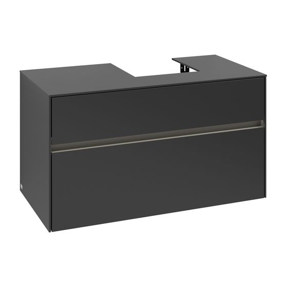 Villeroy & Boch Waschtischunterschrank Collaro C096B0 1000x548x500mm mit Beleuchtung Black Matt Lacquer