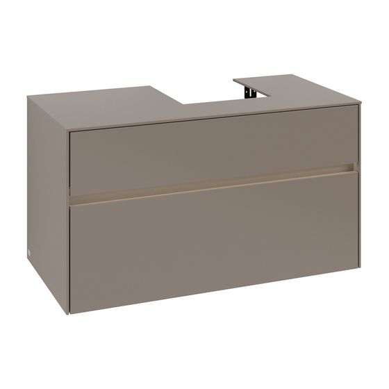 Villeroy & Boch Waschtischunterschrank Collaro C096B0 1000x548x500mm mit Beleuchtung Truffle Grey