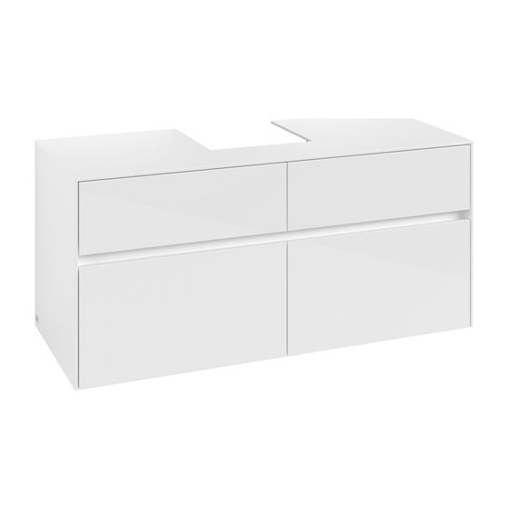 Villeroy & Boch Waschtischunterschrank Collaro C09700 1200x548x500mm Glossy White