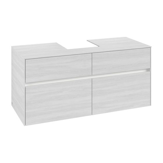 Villeroy & Boch Waschtischunterschrank Collaro C097B0 1200x548x500mm mit Beleuchtung White Wood