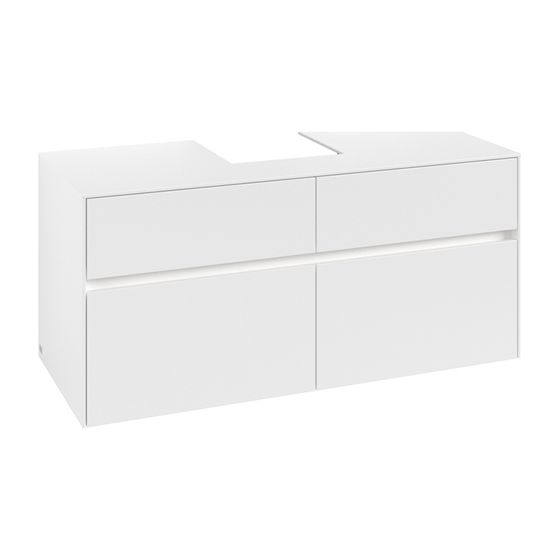 Villeroy & Boch Waschtischunterschrank Collaro C097B0 1200x548x500mm mit Beleuchtung White Matt