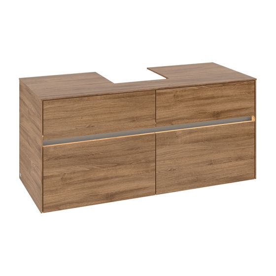 Villeroy & Boch Waschtischunterschrank Collaro C097B0 1200x548x500mm mit Beleuchtung Kansas Oak