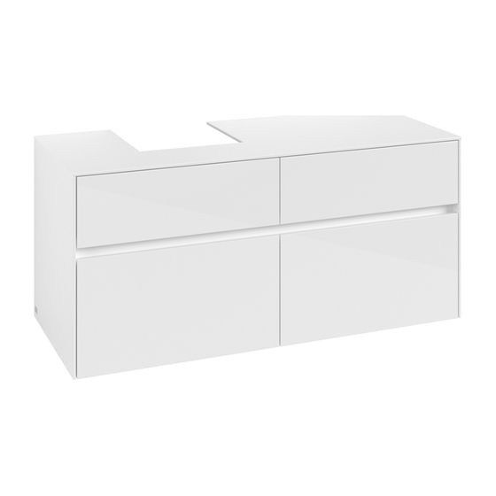 Villeroy & Boch Waschtischunterschrank Collaro C09800 1200x548x500mm Glossy White