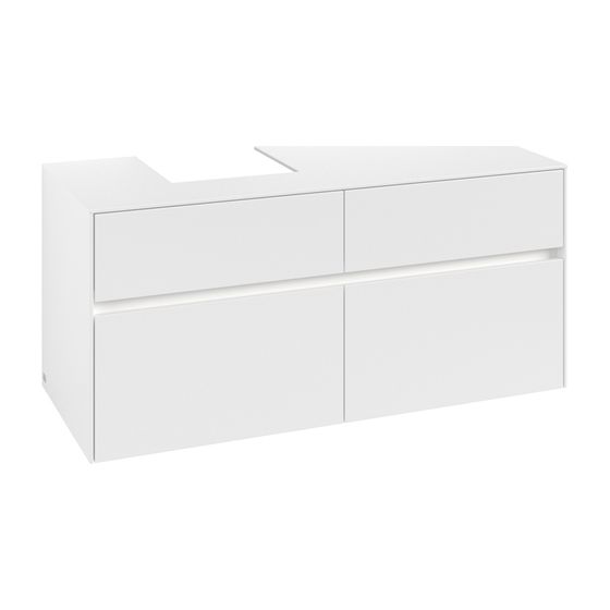 Villeroy & Boch Waschtischunterschrank Collaro C098B0 1200x548x500mm mit Beleuchtung White Matt