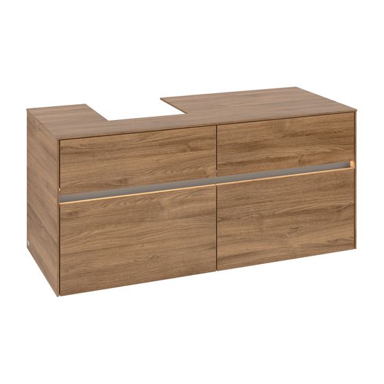 Villeroy & Boch Waschtischunterschrank Collaro C098B0 1200x548x500mm mit Beleuchtung Kansas Oak