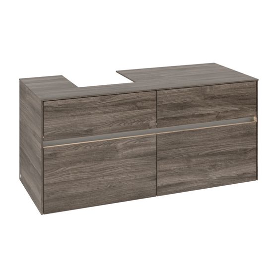 Villeroy & Boch Waschtischunterschrank Collaro C098B0 1200x548x500mm mit Beleuchtung Stone Oak