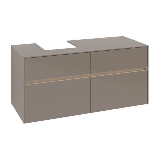 Villeroy & Boch Waschtischunterschrank Collaro C098B0 1200x548x500mm mit Beleuchtung Truffle Grey