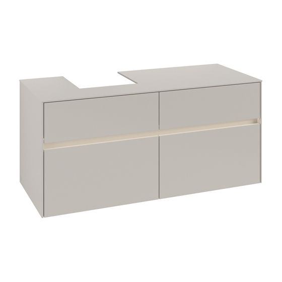 Villeroy & Boch Waschtischunterschrank Collaro C098B0 1200x548x500mm mit Beleuchtung Soft Grey