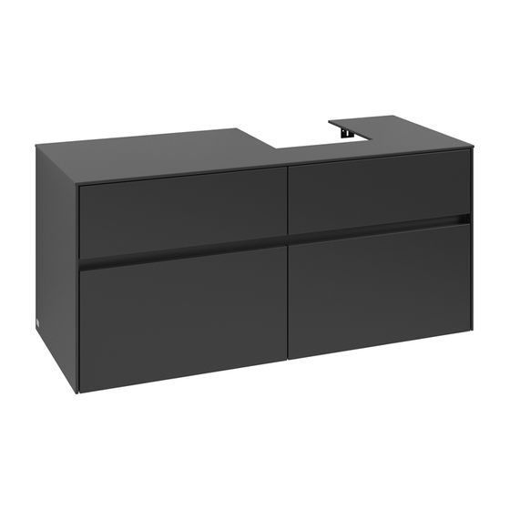 Villeroy & Boch Waschtischunterschrank Collaro C09900 1200x548x500mm Black Matt Lacquer