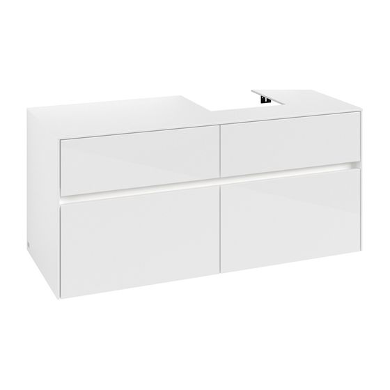 Villeroy & Boch Waschtischunterschrank Collaro C099B0 1200x548x500mm mit Beleuchtung Glossy White